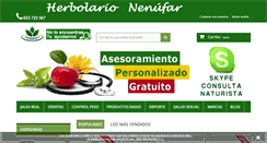Desktop Screenshot of herbolarionenufar.com